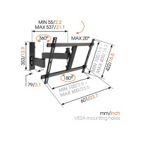 Крепления для дисплея Vogel's Professional WALL 2345 B (настенное 40-65 '') 